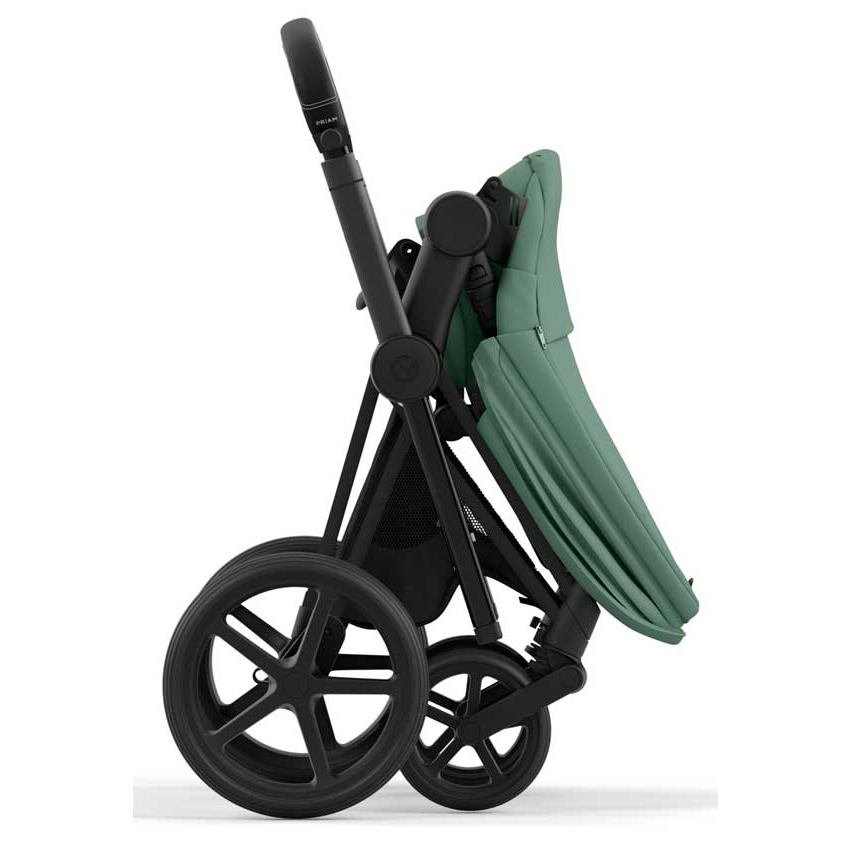 Cybex Priam Set 4-in-1 mit Cloud T i-Size  Plus Babyschale (Matt Schwarz - Leaf Green)