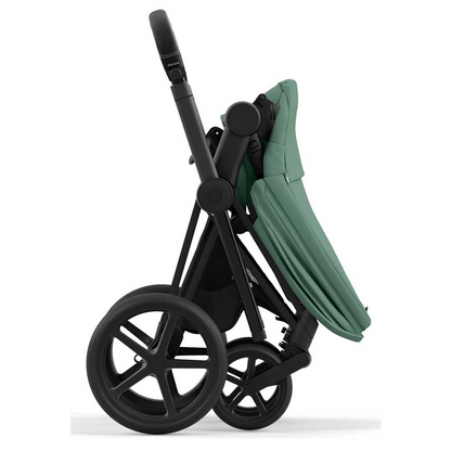 Cybex Priam Set 4-in-1 mit Cloud T i-Size  Plus Babyschale (Matt Schwarz - Leaf Green)