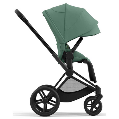 Cybex Priam Set 4-in-1 mit Cloud T i-Size  Plus Babyschale (Matt Schwarz - Leaf Green)