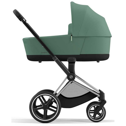 Cybex Priam Set 4-in-1 mit Cloud T i-Size  Plus Babyschale (Chrome mit Schwarz - Leaf Green)