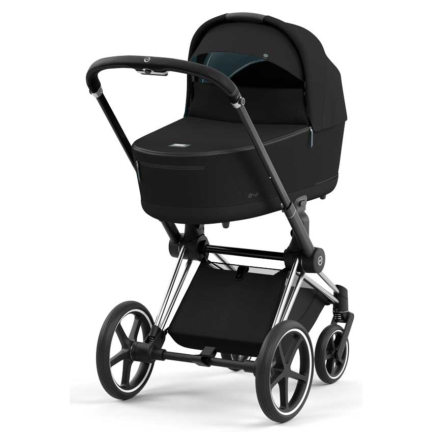 Cybex Priam Set 3-in-1 mit Cloud Z2 Babyschale(Deep Black)(Gestell Chrome Black)