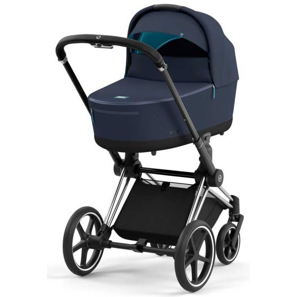 Cybex Priam Set 3-in-1 mit Cloud Z2 Babyschale(Nautical Blue)(Gestell Chrome Black)