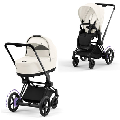 Cybex E-Priam 3in1 Kombikinderwagen (Matt Black/Off White)