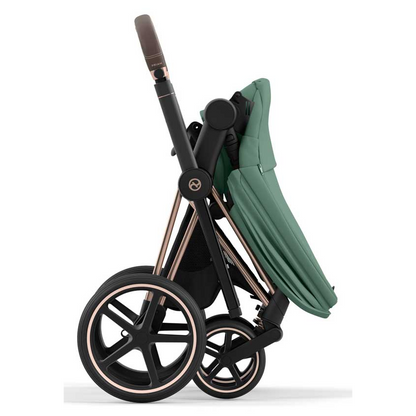 Cybex Priam Set 4-in-1 mit Cloud T i-Size  Plus Babyschale (Rosegold - Leaf Green)