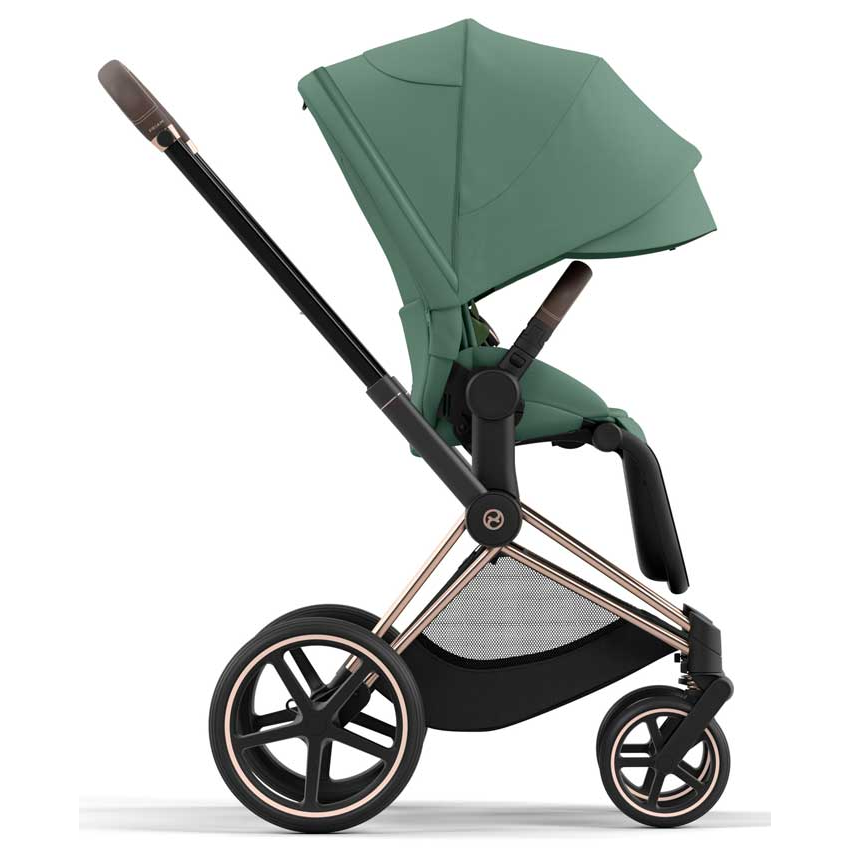 Cybex Priam Set 4-in-1 mit Cloud T i-Size  Plus Babyschale (Rosegold - Leaf Green)