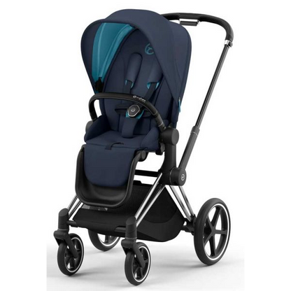 Cybex Priam Set 3-in-1 mit Cloud Z2 Babyschale(Nautical Blue)(Gestell Chrome Black)