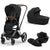 Cybex Trio Priam 4 mit Lux Carry Cot Babywanne und  Cloud G i-Size (Chrome Brown / Black)