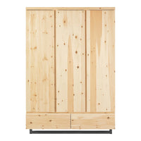 Schardt Zirbenholz Kleiderschrank 3 Türen, 2 Schubladen