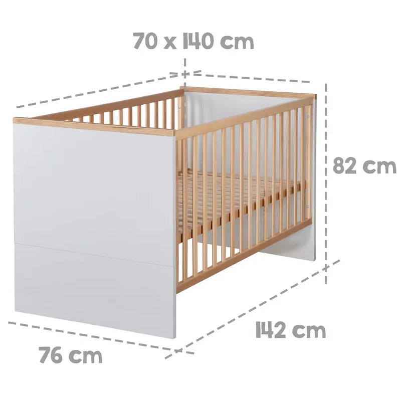 Schardt Melody White Kombi-Kinderbett 70x140 cm weiß/geölt