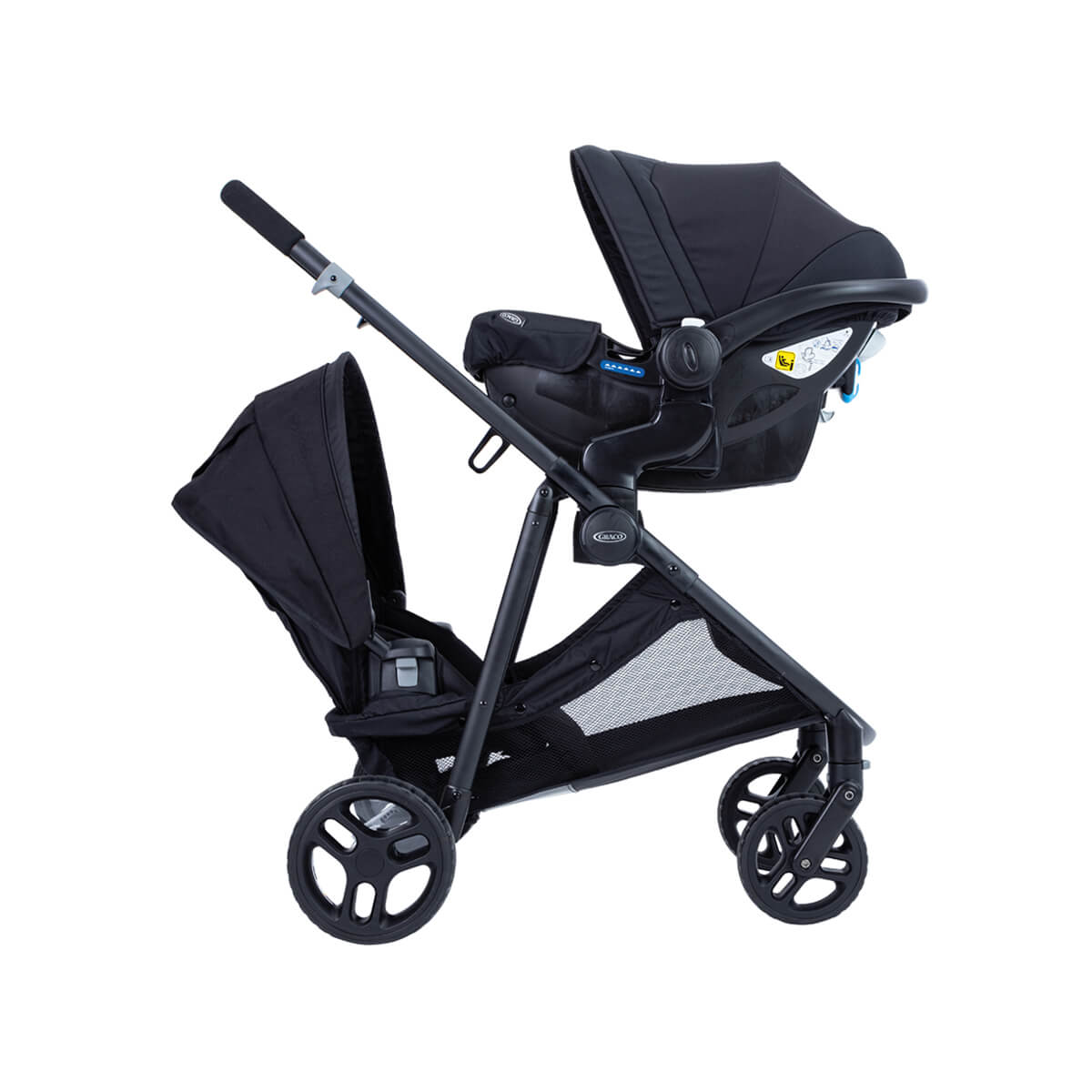 Graco Time2Grow Geschwisterwagen mit 2sitz (Iron)