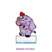 Geburtsfigur (Elefant mit Herz)