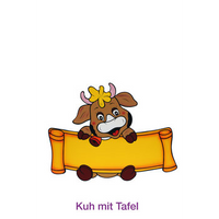 Geburtsfigur Kuh mit Tafel