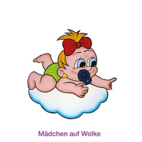 Geburtsfigur Mädchen auf Wolke