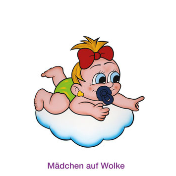 Geburtsfigur Mädchen auf Wolke