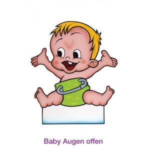 Geburtsfigur Baby mit offenen Augen