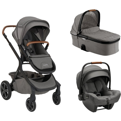 Kinderwagen Nuna DEMI grow inkl. Babywanne  (Oxford) und Babyschale Pipa next