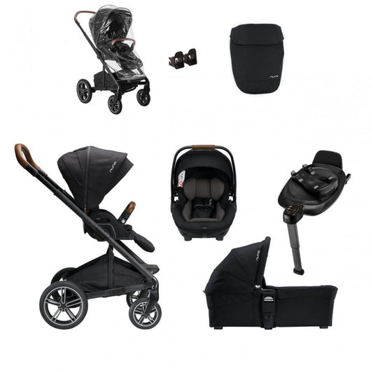 Nuna Mixx Next Kombikinderwagen mit Arra Next und Base 360 4in1 Set (Caviar)