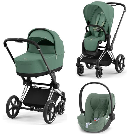 Cybex Priam 3in1 Chrome Black mit Farbe Leaf Green