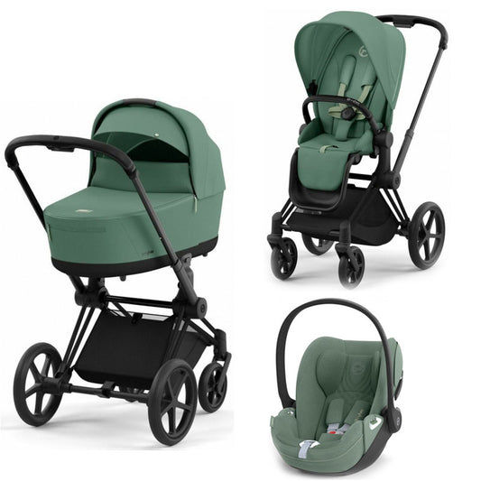 Cybex Priam 3in1 Matt Black mit Farbe Leaf Green