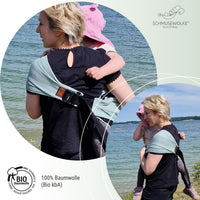 Speedy Eucalyptus Hüfttrage aus Musselin für Babys und Kleinkinder