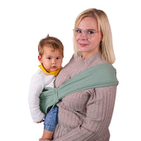 Speedy Eucalyptus Hüfttrage aus Musselin für Babys und Kleinkinder
