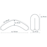 Theraline Dodo Stillkissen – Sternchen Grau
