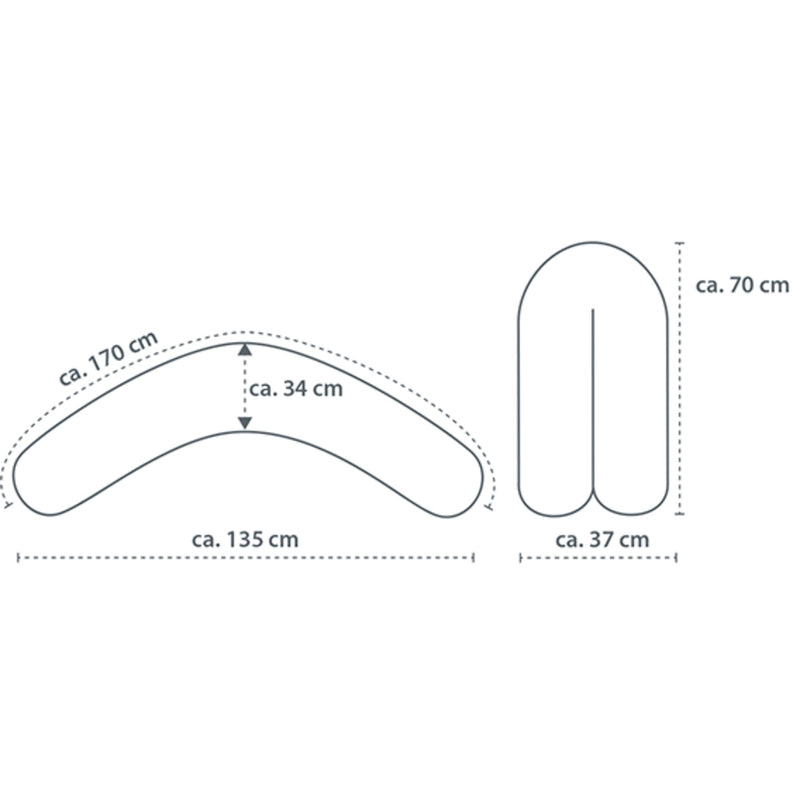 Theraline Dodo Stillkissen – Sternchen Grau