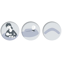 Theraline Dodo Stillkissen – Sternchen Grau