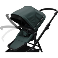 Thule Sleek Geschwisterwagen mit Babywanne und Zweitsitz in Soft Green