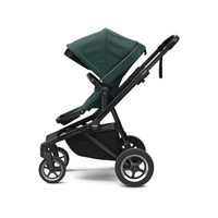 Thule Sleek Geschwisterwagen mit Babywanne und Zweitsitz in Soft Green