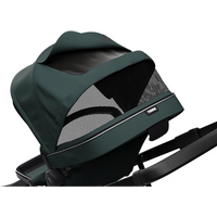 Thule Sleek Geschwisterwagen mit Babywanne und Zweitsitz in Soft Green