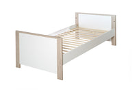 Kinderzimmerset 'Olaf' inkl. Kombi-Bett 70 x 140 cm, Wickelkommode & 3-türigem Schrank, Luna Elm/weiß