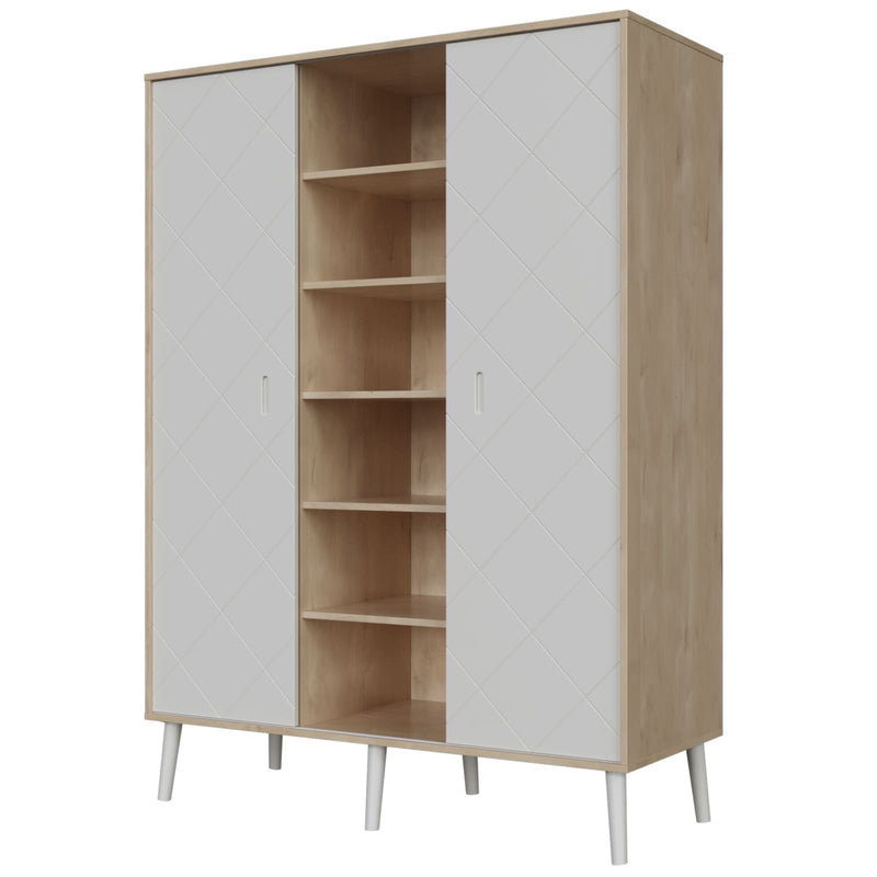 BISAL Kleiderschrank Peak XL (nature-weiss)