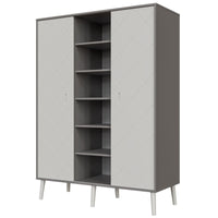 BISAL Kleiderschrank Peak XL (grau-weiss)
