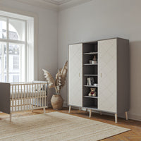 BISAL Kleiderschrank Peak XL (grau-weiss)