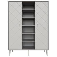 BISAL Kleiderschrank Peak XL (grau-weiss)