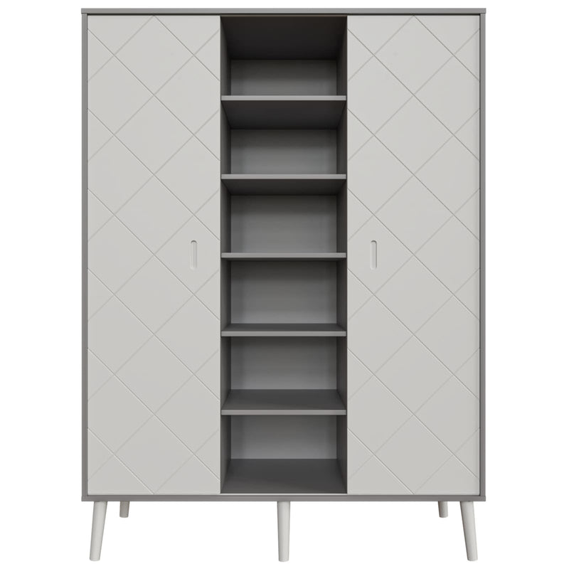 BISAL Kleiderschrank Peak XL (grau-weiss)