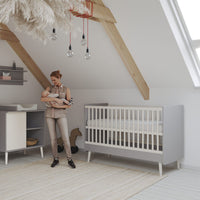 BISAL Peak Kinderbett 70 x 140 cm (grau-weiß)