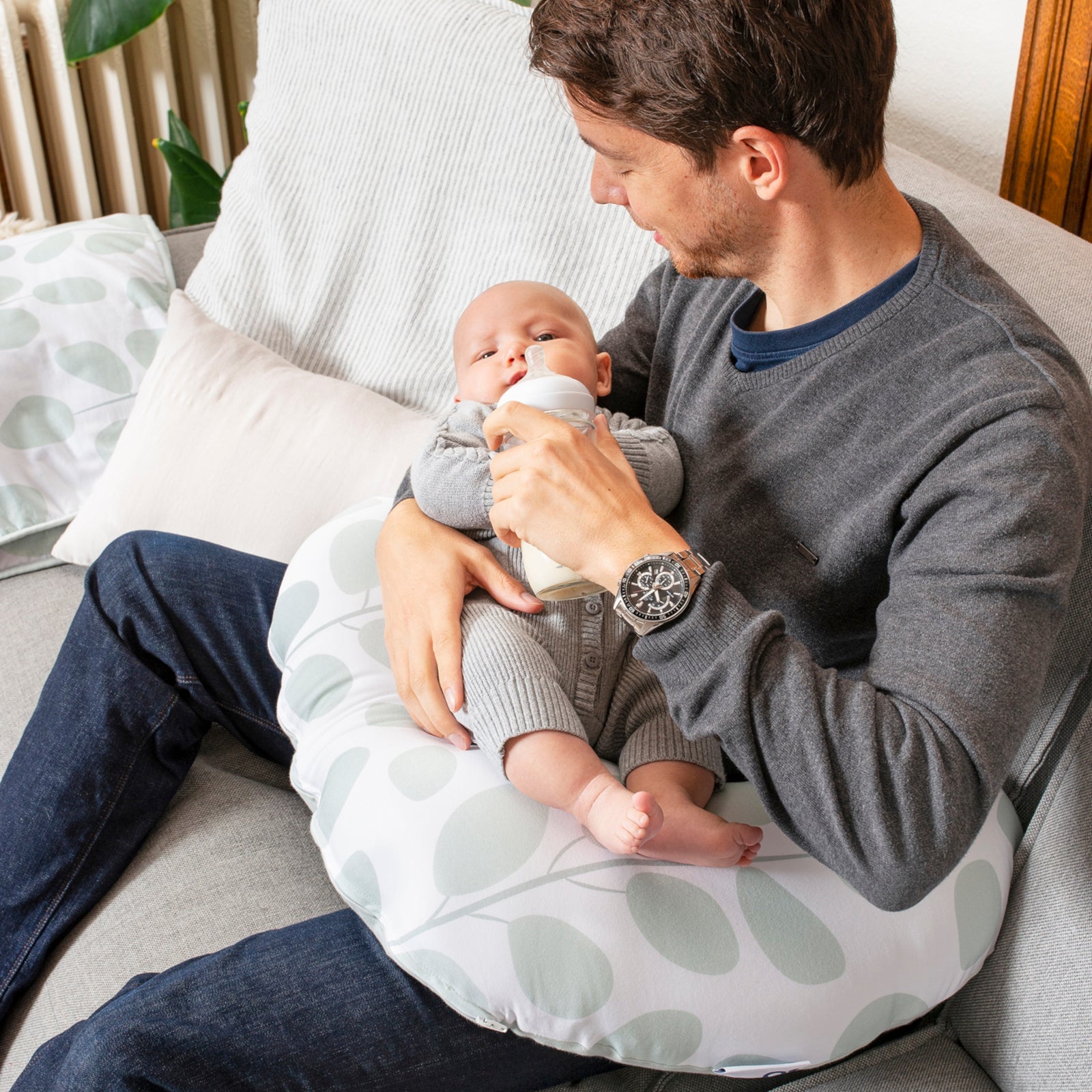 DOOMOO Softy Kissen (Leaves Grün)